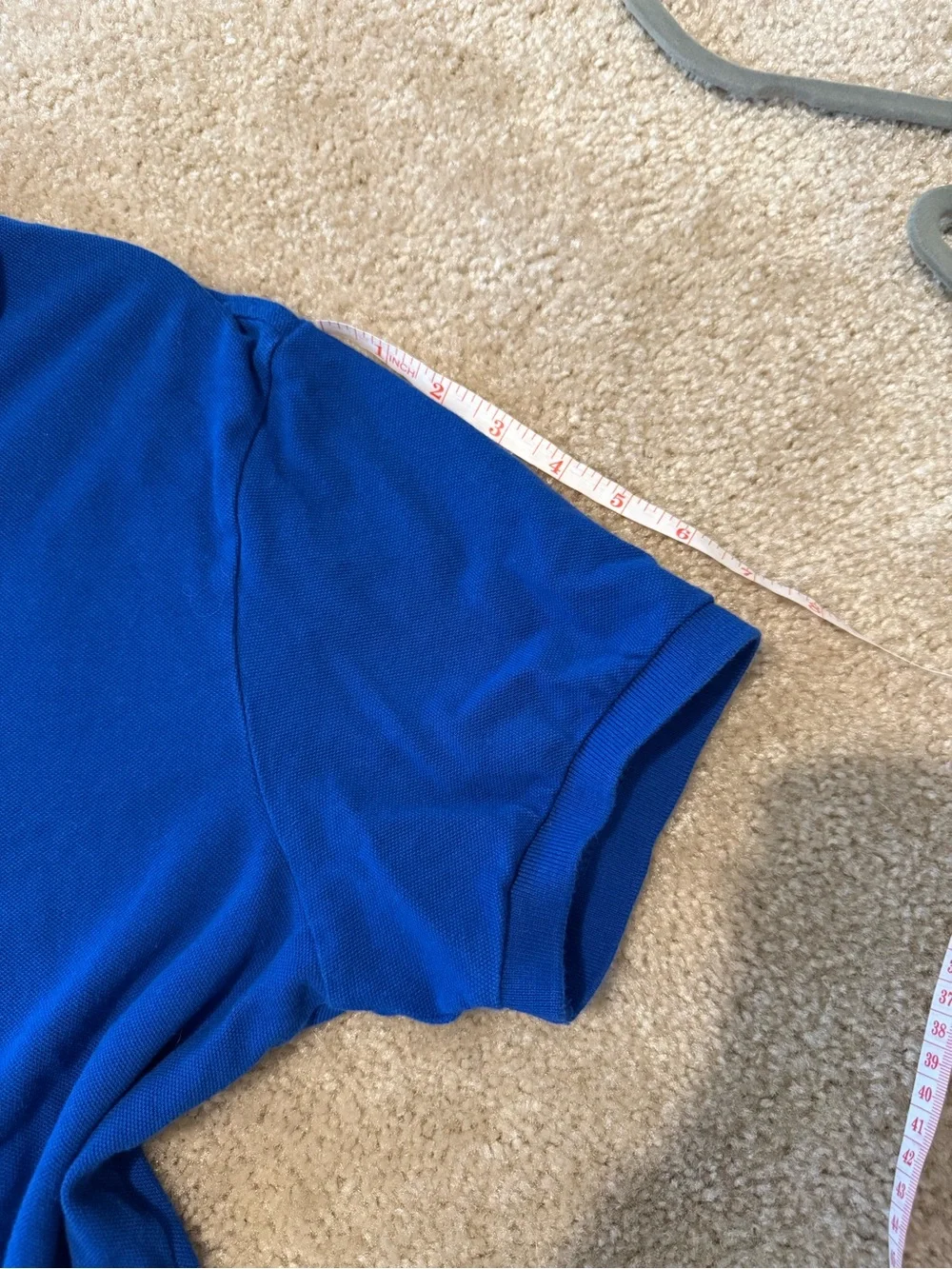 Polo Ralph Lauren Mens L blue short sleeve polo shirt: red logo preppy school